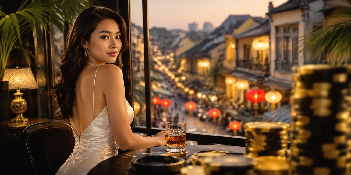 Bàn chơi bài tại quán cà phê Hà Nội